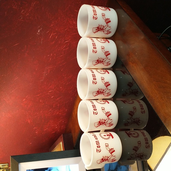 Antique - Rare - Hazel Atlas Tom-and-Jerry Punch Bowl and 5 Cups Set - Picture 8 of 11